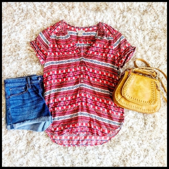 Lucky Brand Tops - Lucky Brand button tee